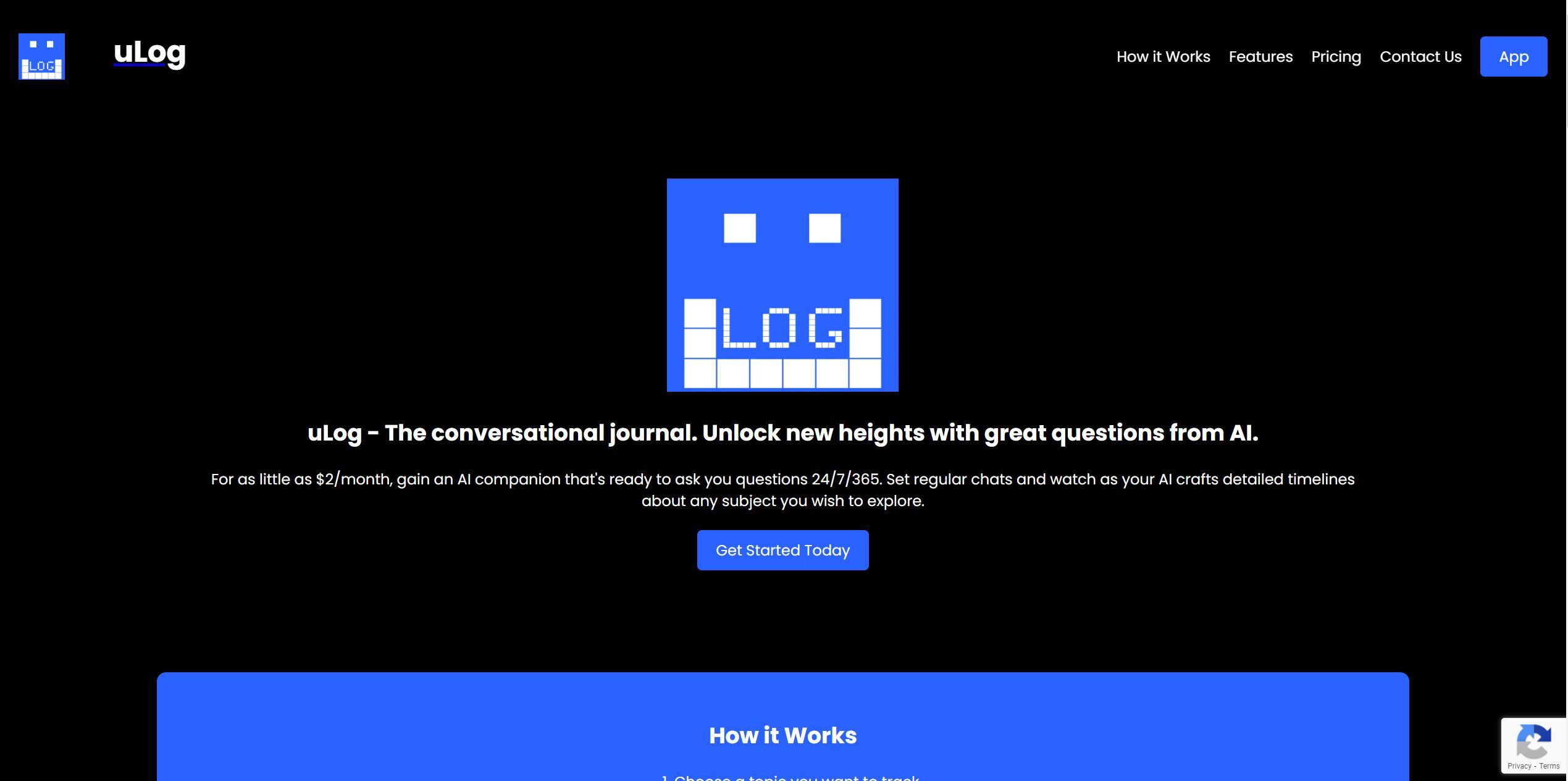  uLog - The better AI Journal, it asks questions.