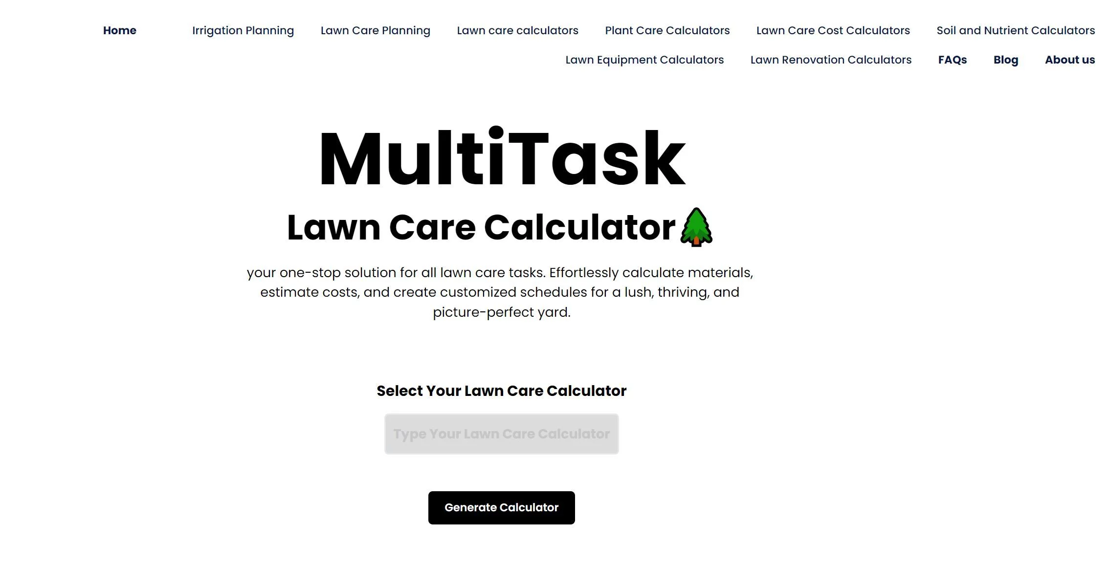  Create Any Lawn Care Calculator with AI-based