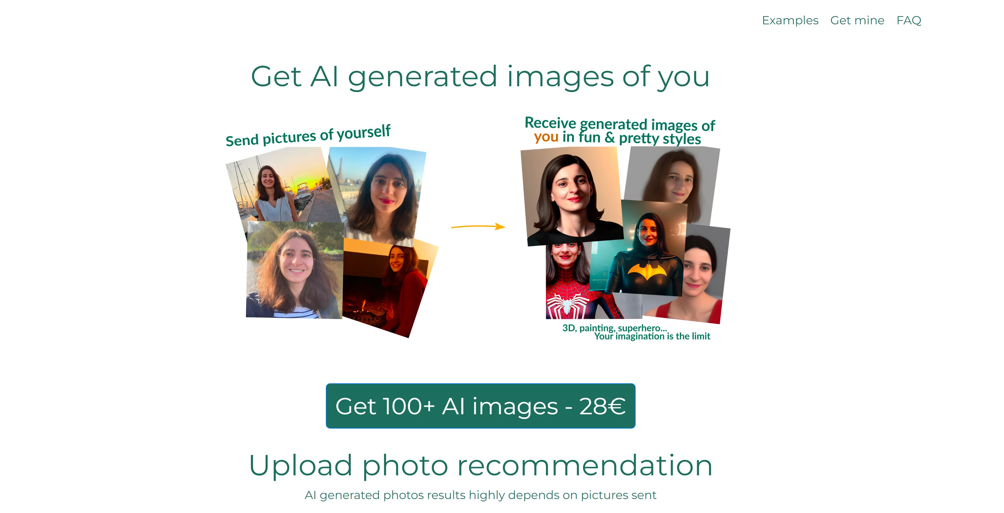  Generate images of yourself.