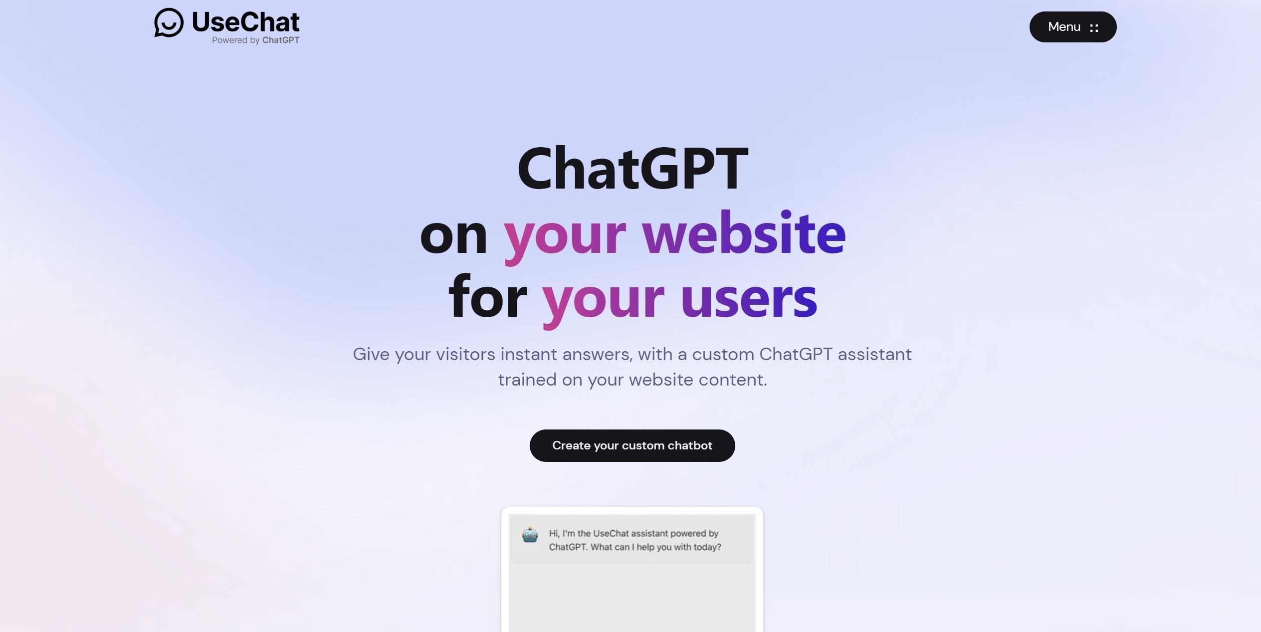  ChatGPT on your website for your users