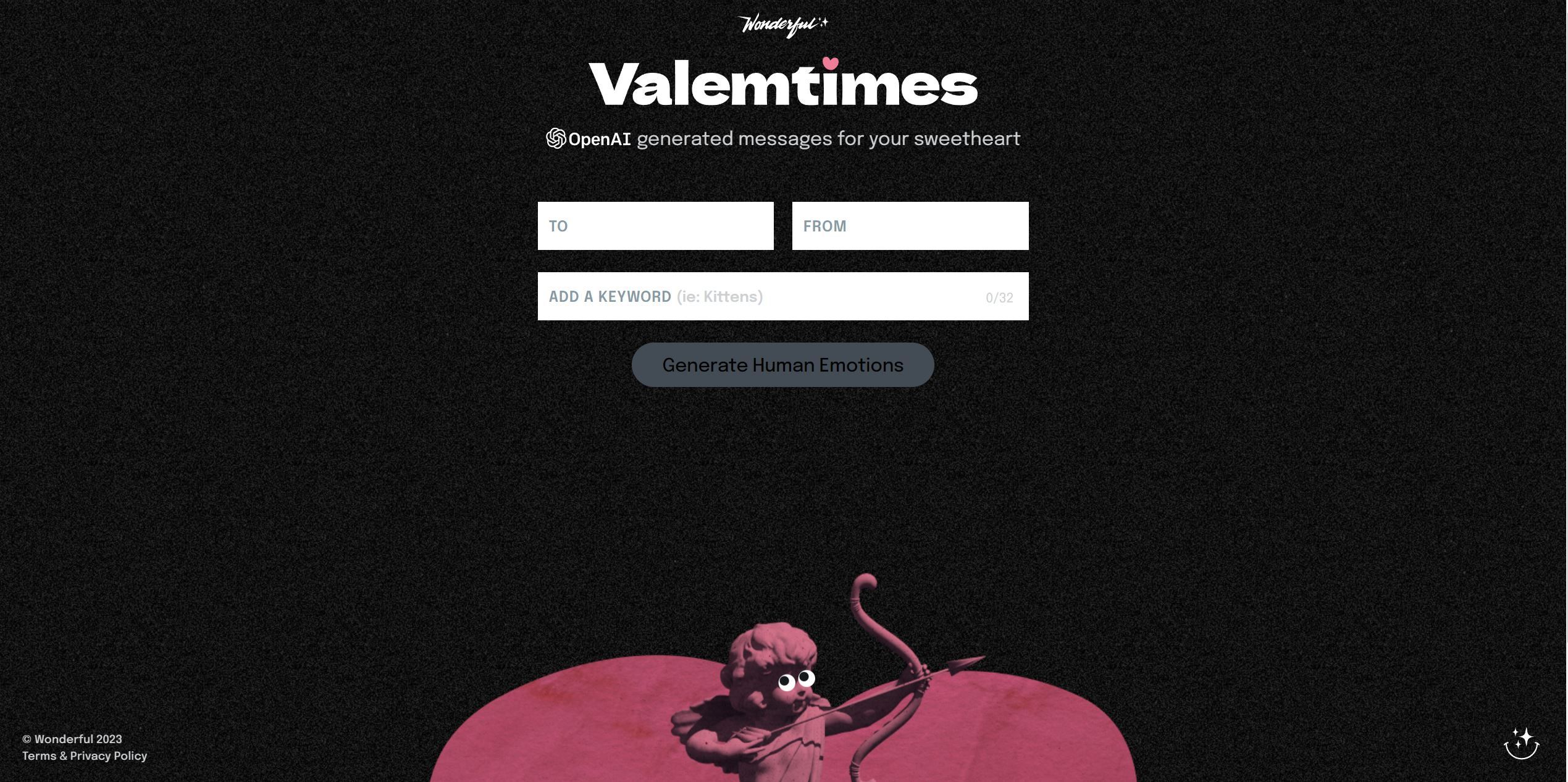  Natural language-generated Valentine messages.