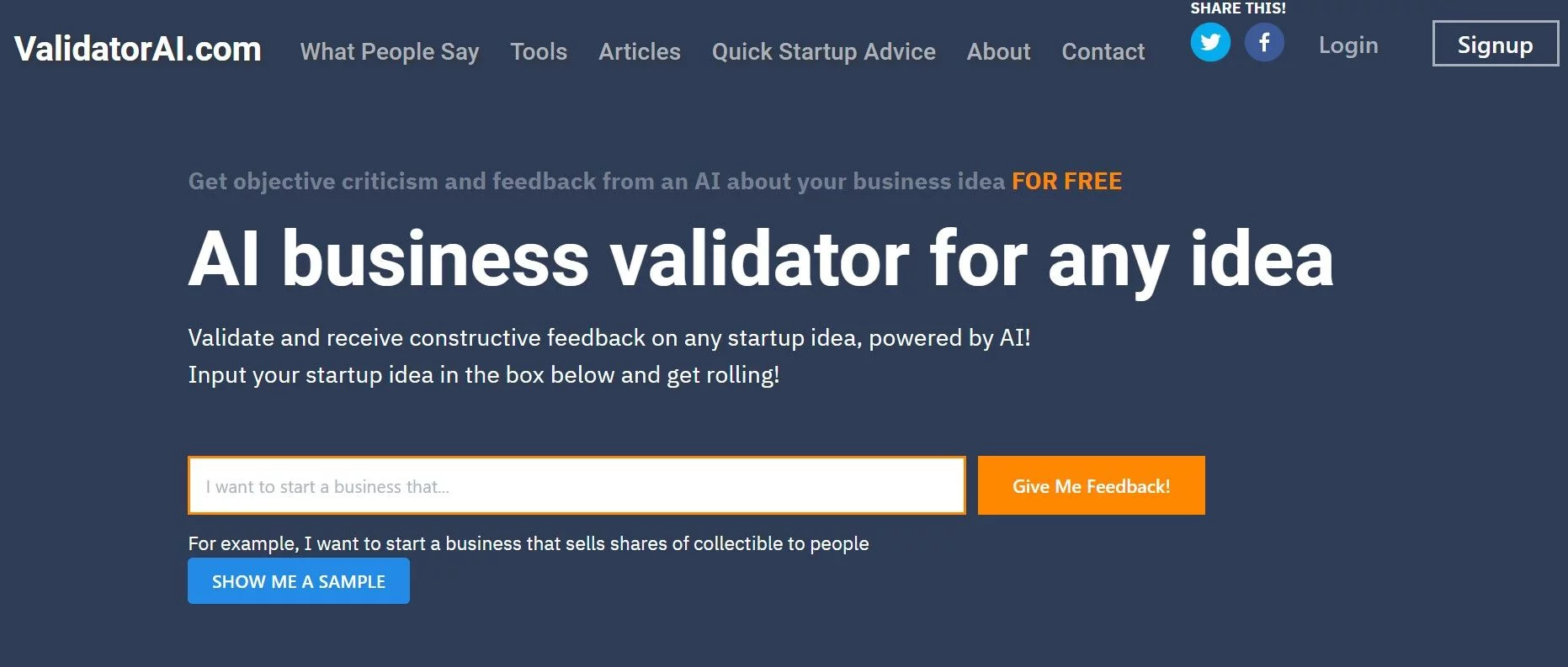  Get feedback to validate & improve startup ideas