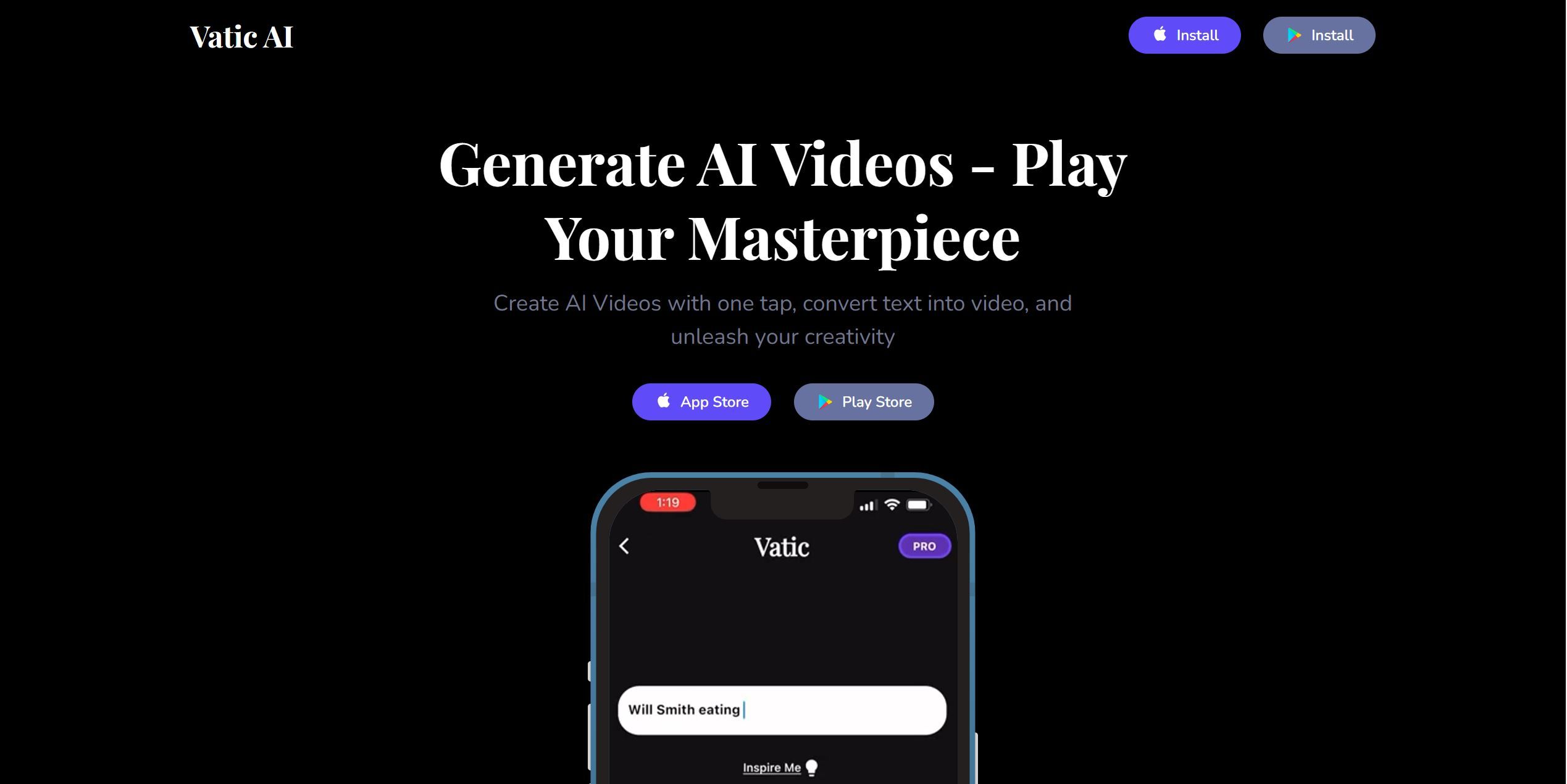  Create videos instantly from prompts.