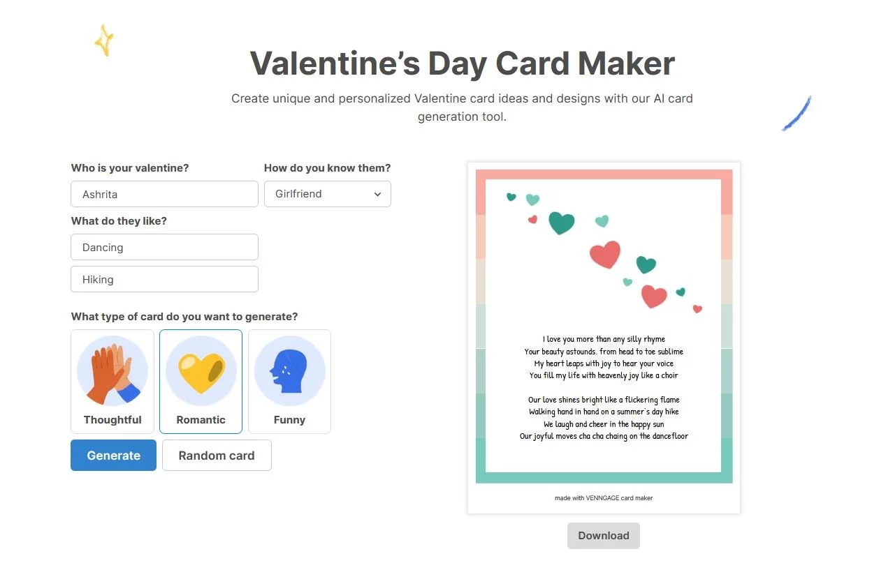  Create unique and personalized Valentine card