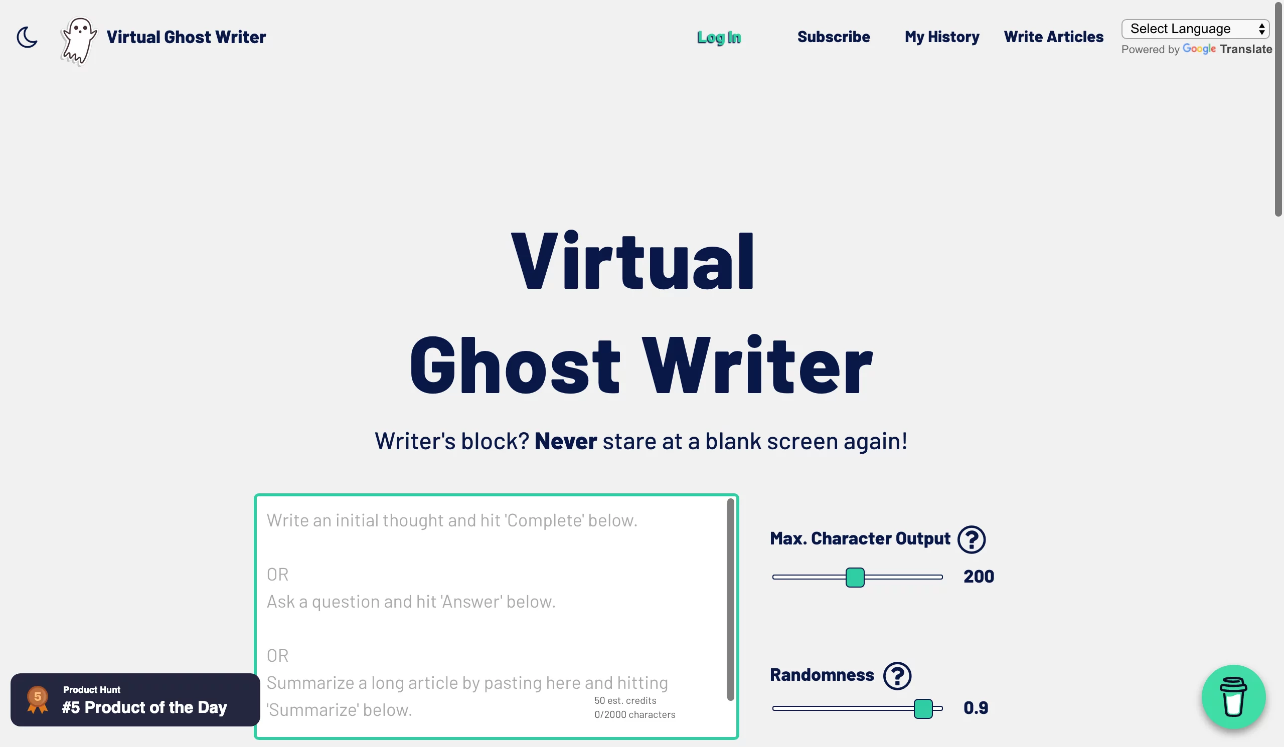  About Virtual Ghost Writer