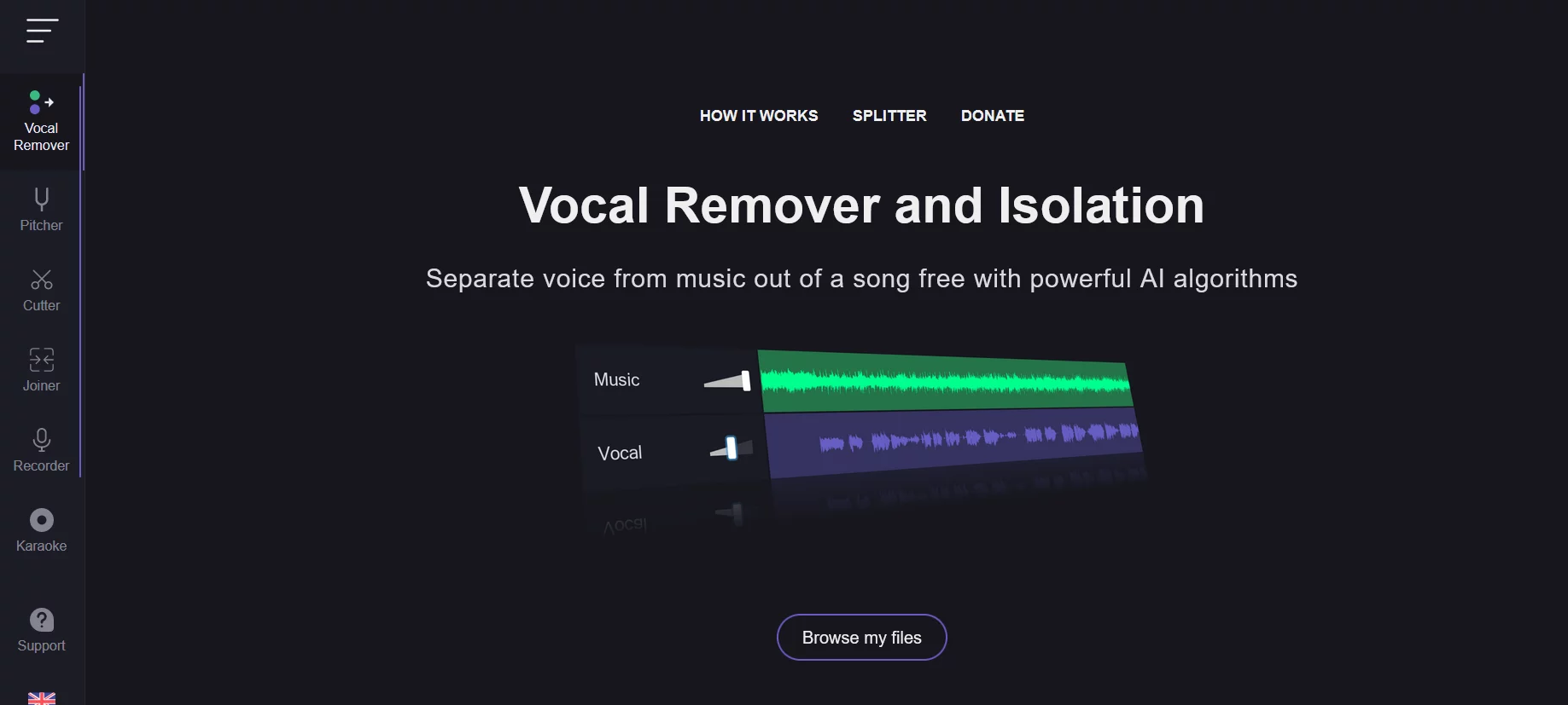  It allows you to separate the audio and