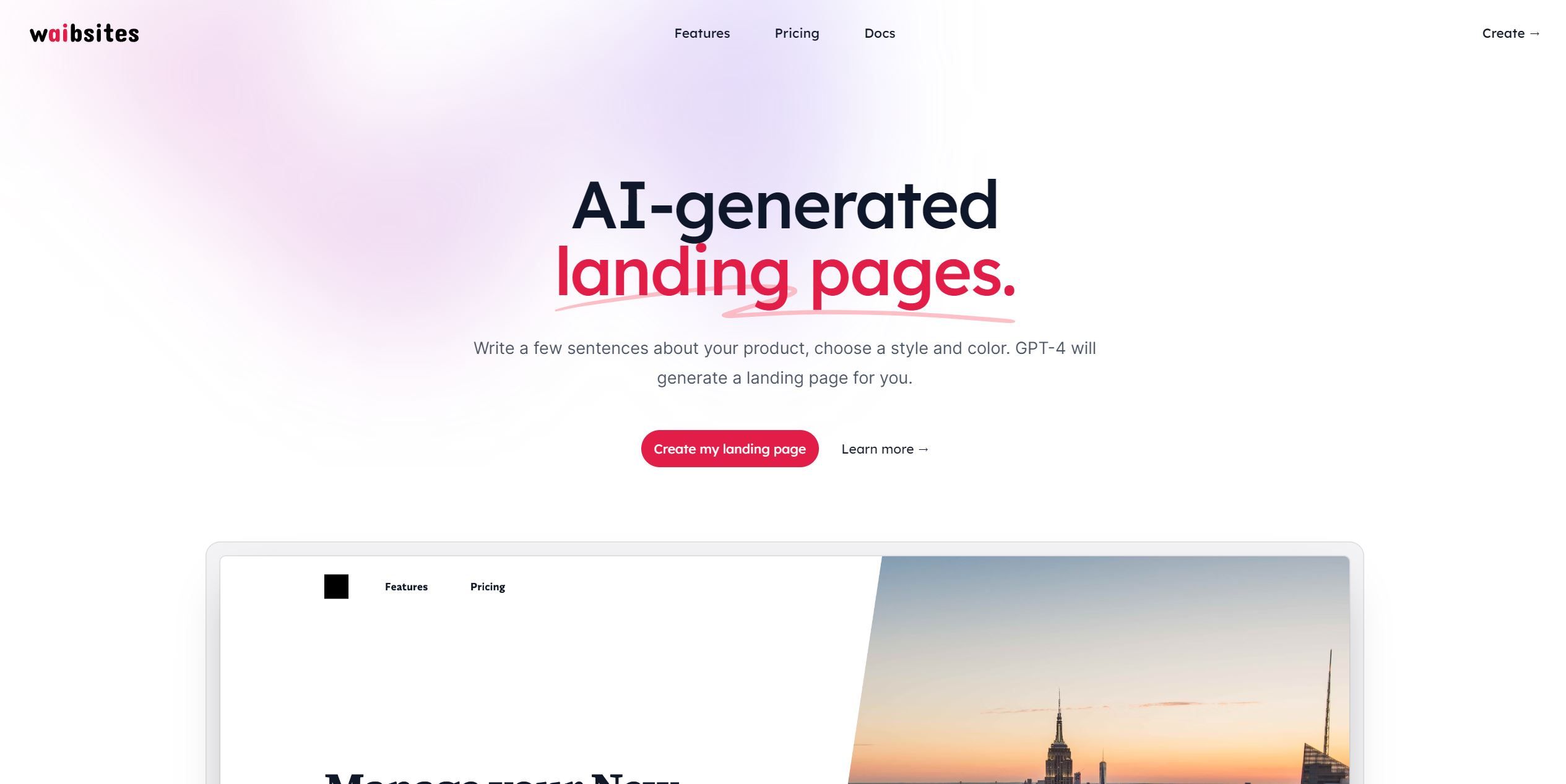  AI-generated landing pages using GPT 4