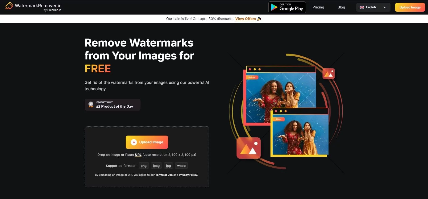  Get rid of the watermarks from your images.