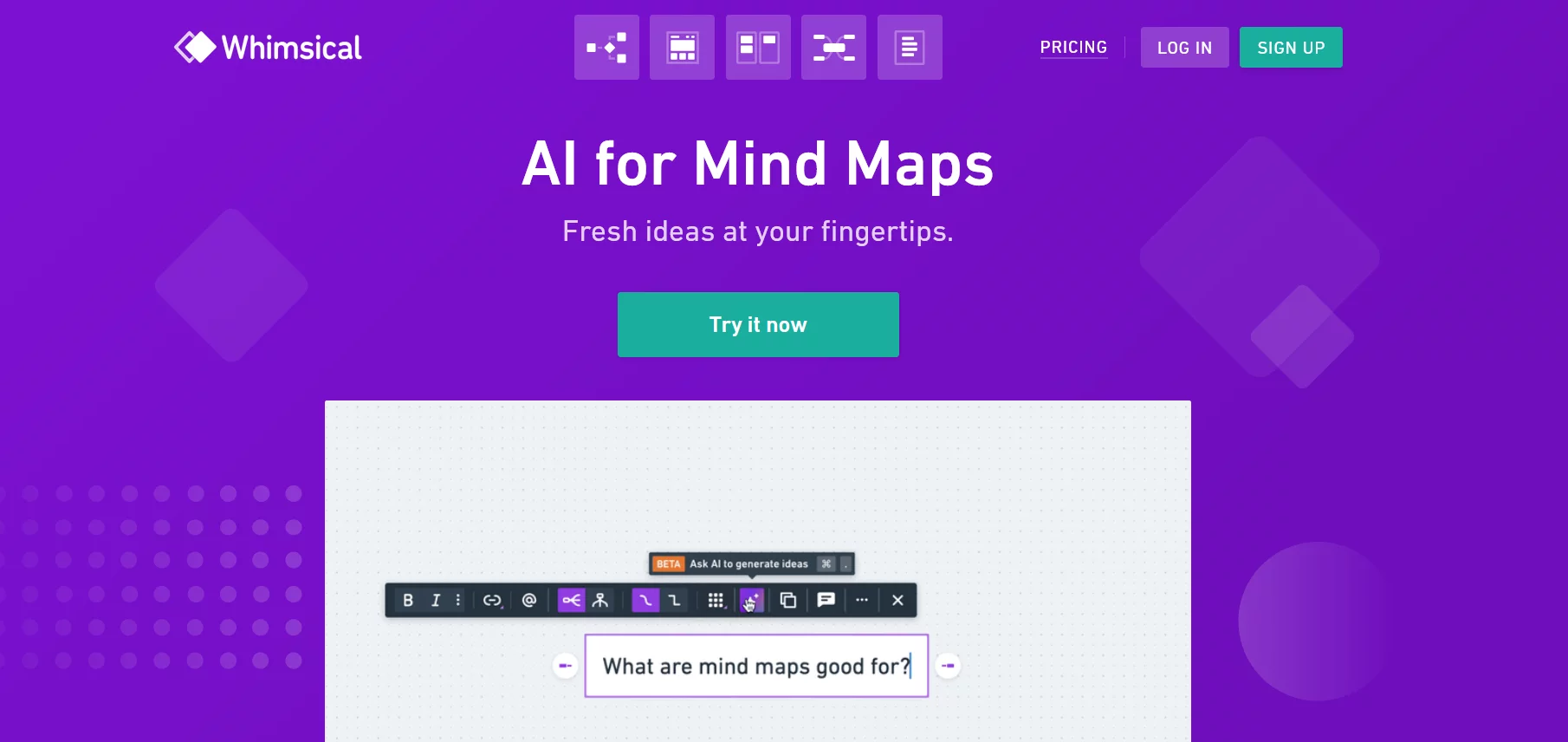  AI for Mind Maps and wireframes