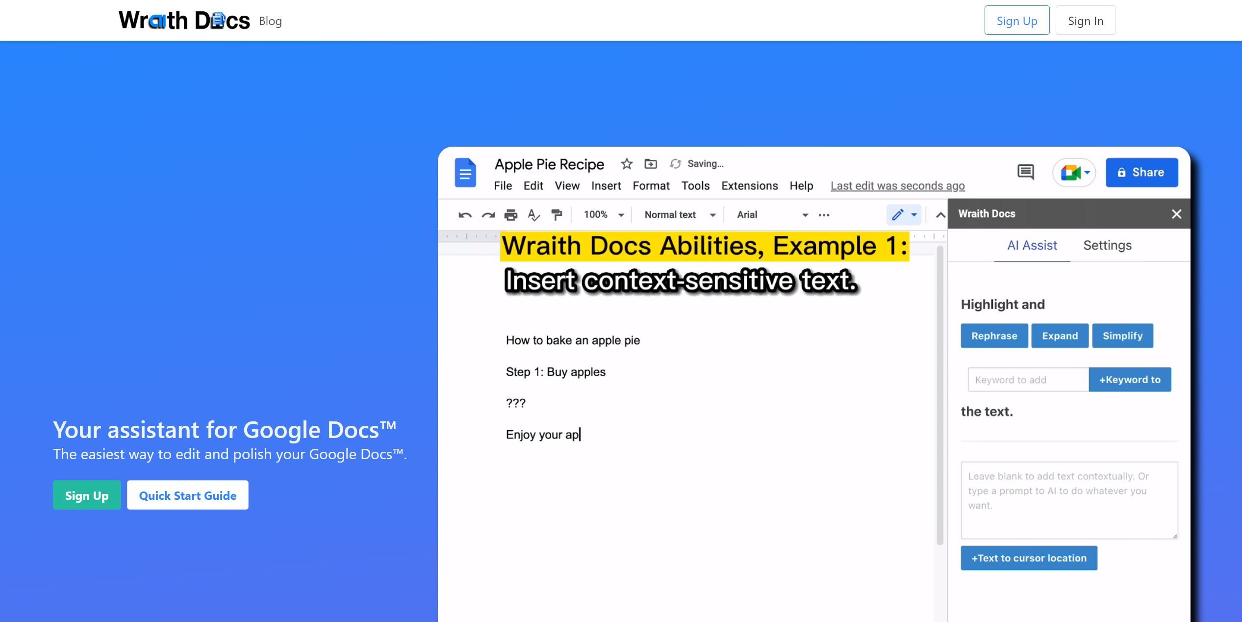  Google Docs automated writing.