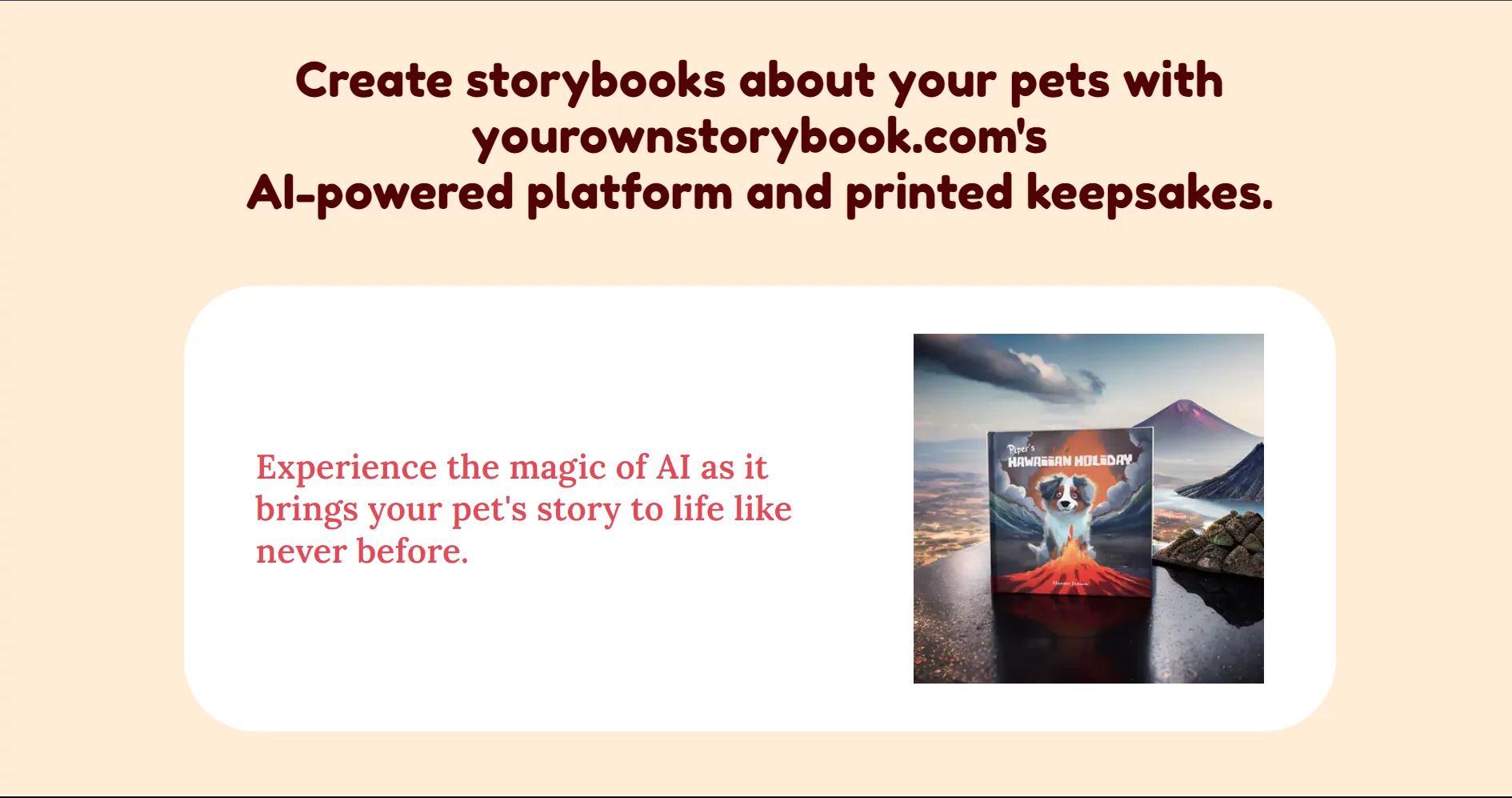  Create unique storybooks about your pets using