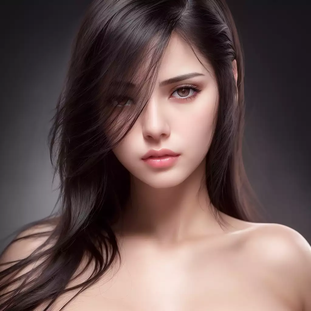  hot dark hair girl,  looking at viewer, portrait,