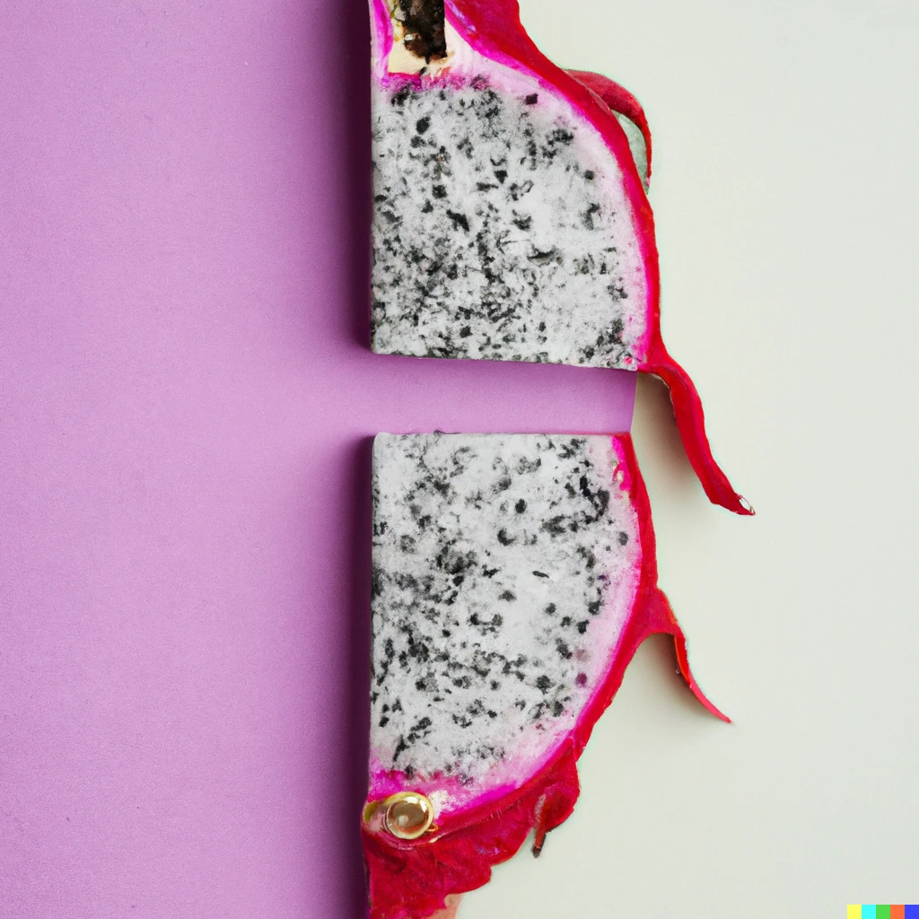  Sliced dragon fruit as modern art