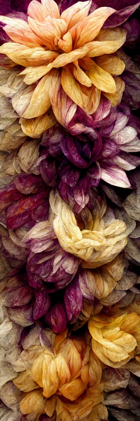  chains of Dahlia flowers, various gradient