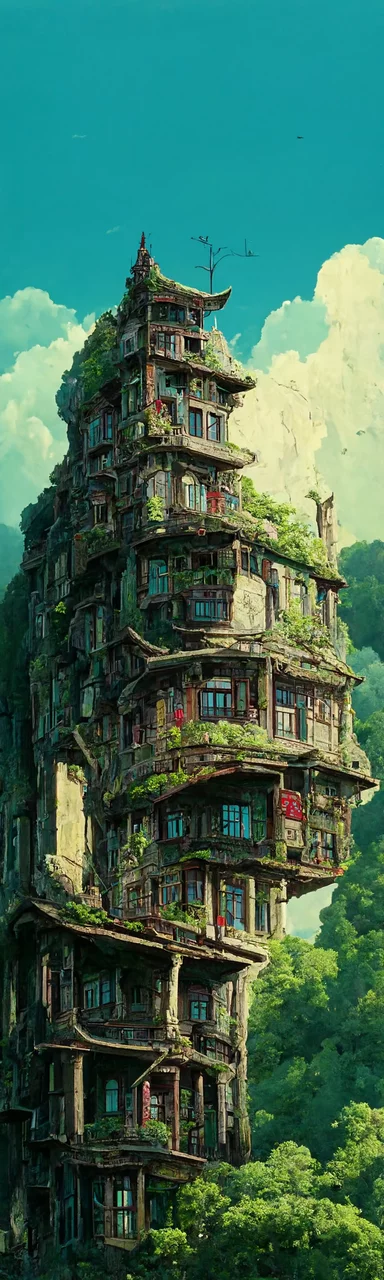  A Huge Vietnam Old Apartment Building by Howl's