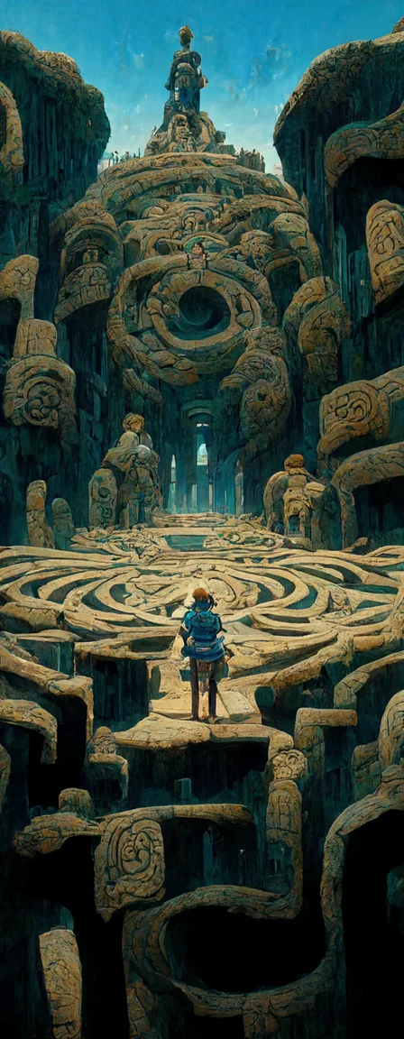  An enormous labyrinth, Beautiful architecture,