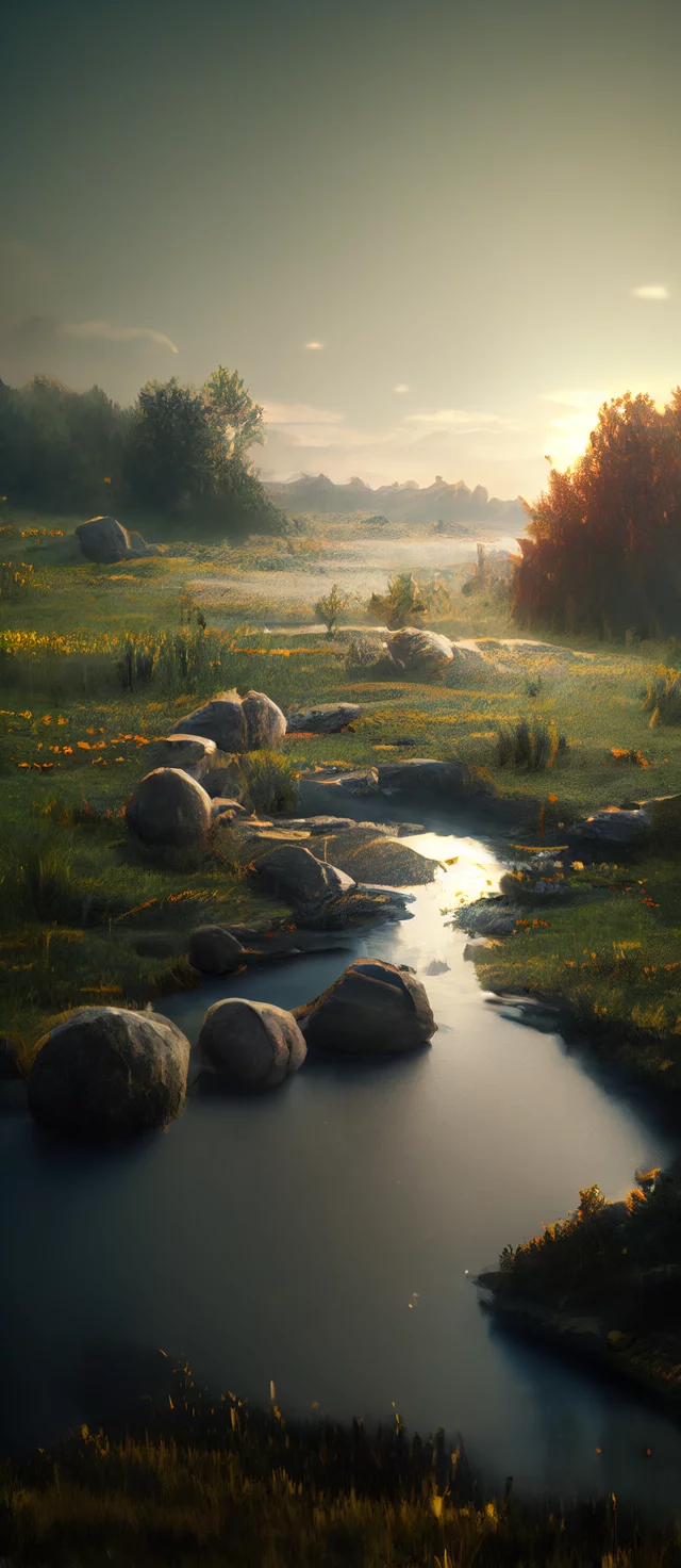  peaceful landscape, cinematic, 8k, detailed,