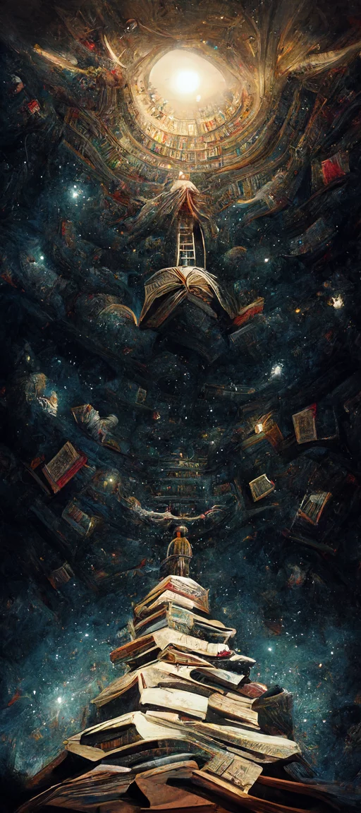  staring up into the infinite celestial library,