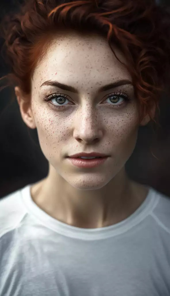  detailed and realistic portrait of a woman with a